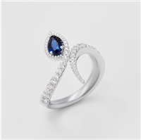 Anneau Giorgio Visconti Femme in Or blanc Zaffiro 0.57 Ct AB16994Z - AB16994Z